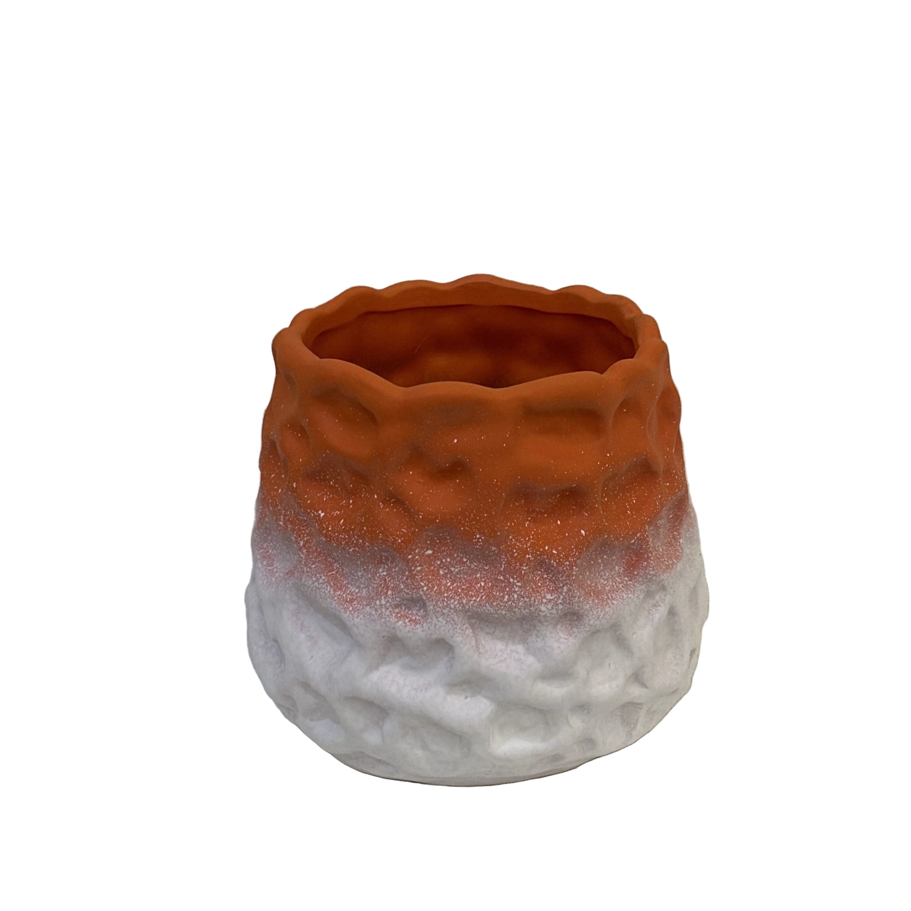 DIY Gradient Color Ceramic Planter | Unglazed Terracotta Breathable Pot with Drainage Hole &amp; Tray – Creative Home Planter for Succulents/Greenery (Multiple Colors)