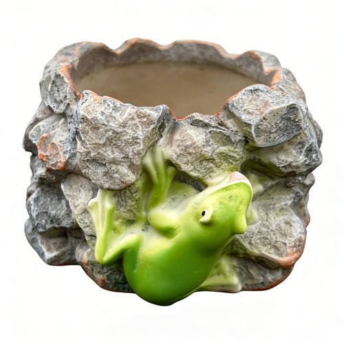 Resin Frog &amp; Turtle Succulent Planters – Courtyard Style Desktop Garden Decor for Daily Outdoor/Indoor Accent