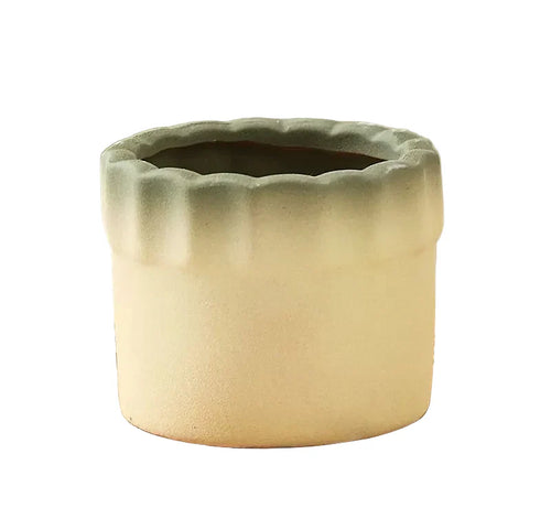 Creative Cake-Shaped Maifan Stone Terracotta Succulent Planter | Macaron Gradient Textured Breathable Drainage Hole Desk Planter for Small Greenery 